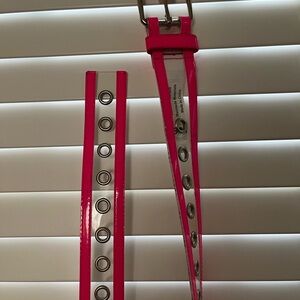 NEW Y2K No Boundaries Hot Pink & Clear Belt Small / Medium